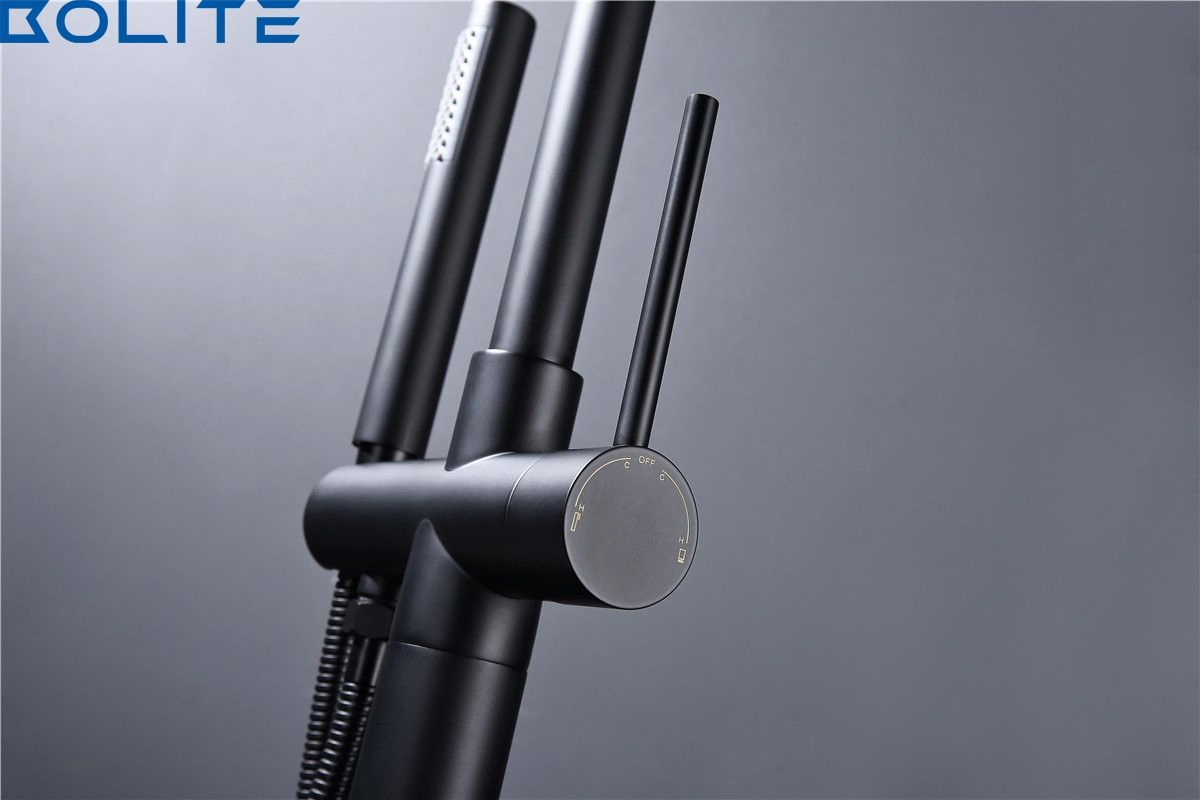 2025 Matte Black Bathtub Faucet Freestanding Bathtub Floor Mounted Bathtub Faucet