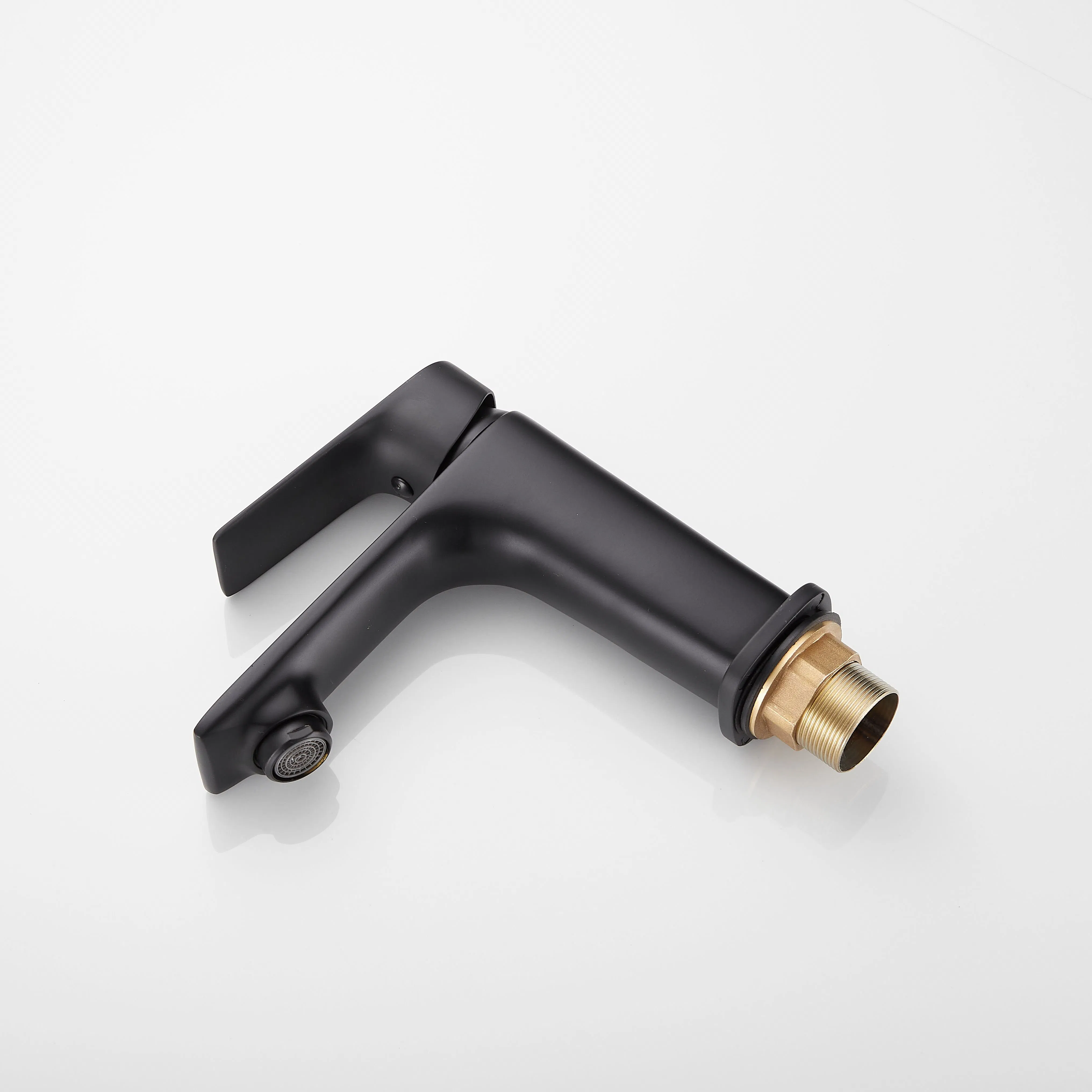 Huadiao Contemporary Luxury Black Matte Basin Mixer Lavatory Faucet Tap