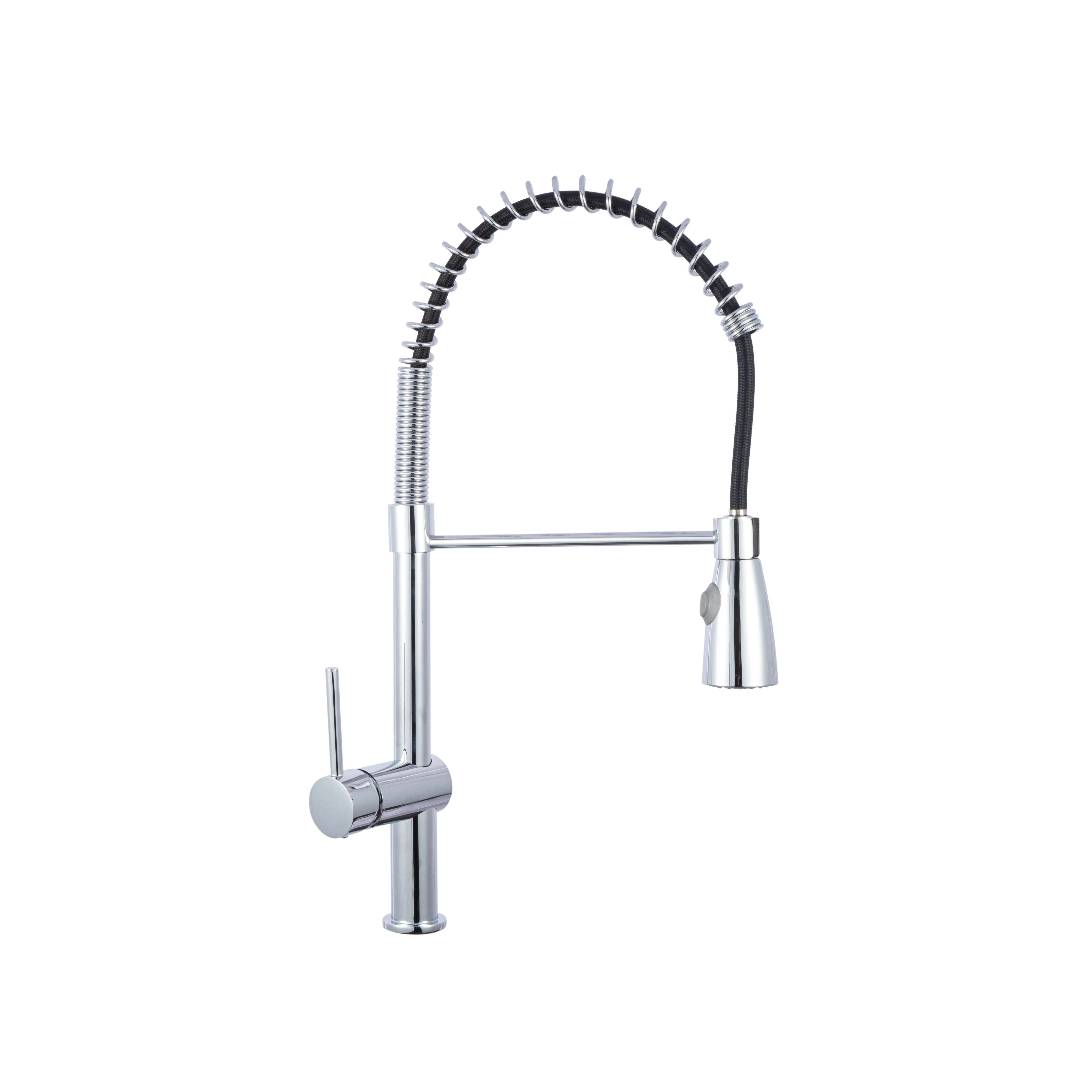 Commercial Pre-Rinse Kitchen Faucet, High Arc Kitchen Sink Faucet with Pull Down Spring Spout and Pot Filler
