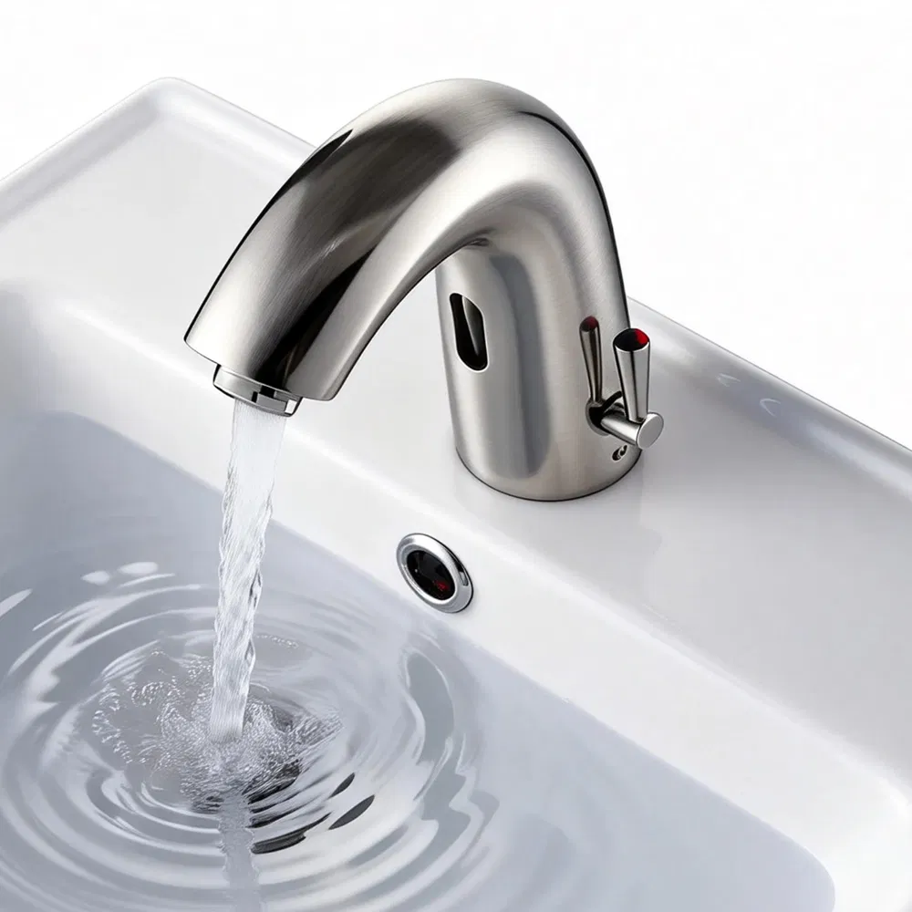 Brush Nickel Sensor Faucet