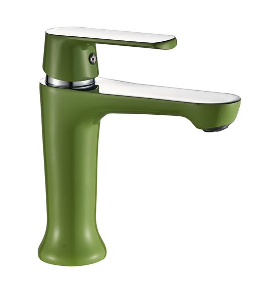 Deck Mounted Popular Style Basin Mixer Black Color Finish