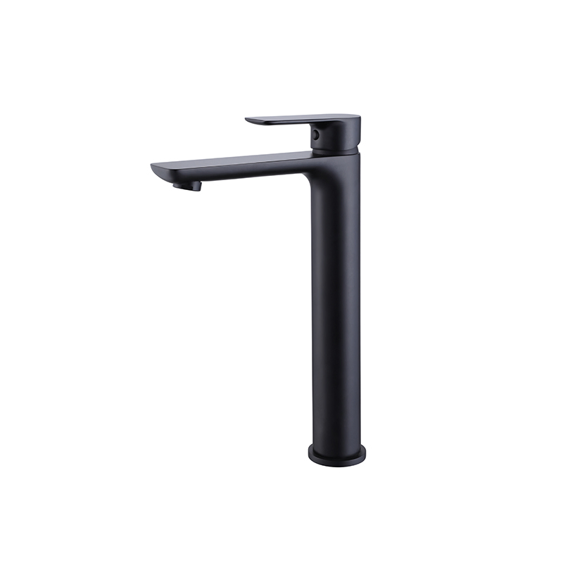 Elegant Matte Black Bathroom Faucet for Vessel Sinks
