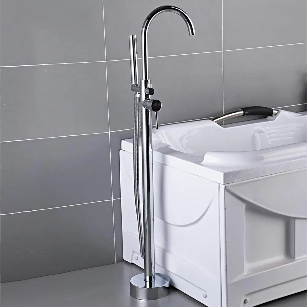 Sanitary Ware Freestanding Bathroom Tap Floor Standing Bath Tub Faucet
