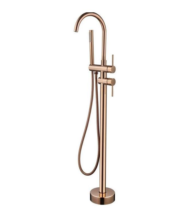 Brass Freestanding Floor Mount Bathtub Shower Faucet