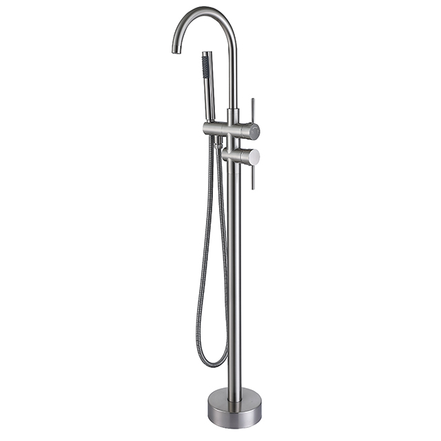 Sleek Brass Chrome Plated Freestanding Bathtub Faucet Shower Mixer (NA006)