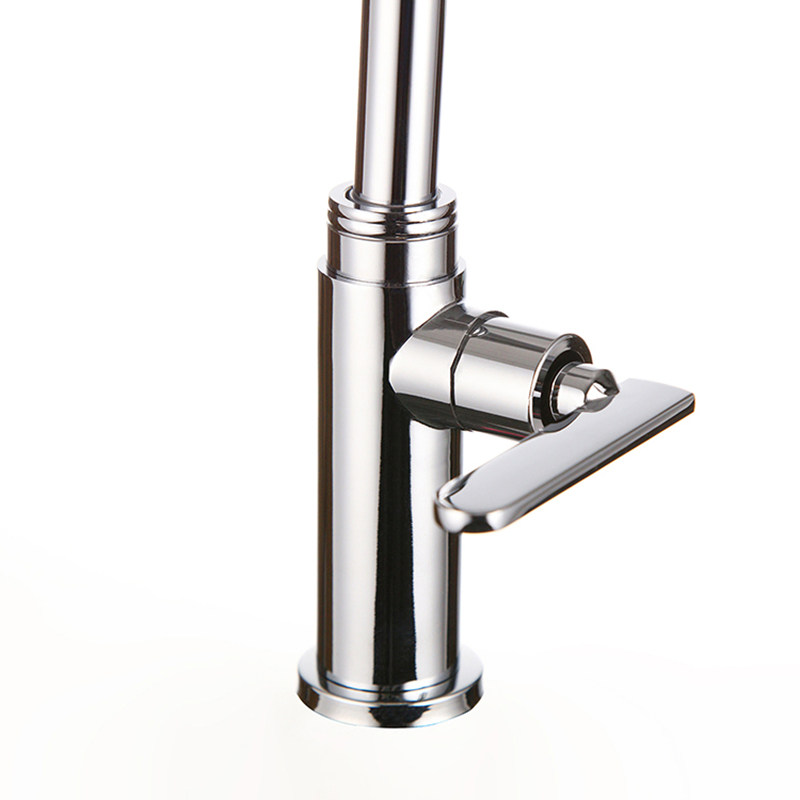 Sanitary Ware Splash-Proof Spring-Loaded Kitchen Sink Brushed Nickel Mixer Water Tap Faucet