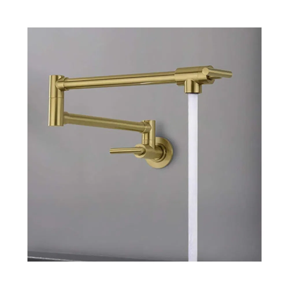 Single Cold Brass Kitchen Sink Taps Faucet Pot Filler Folding Kitchen Faucet