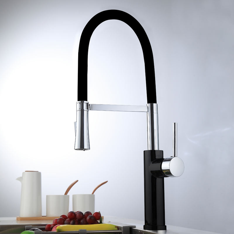 Kitchen Mixer Tap 360 Rotation Water Crane for Kitchen Single Handle Mixer Tap Matte Black Kitchen Faucet