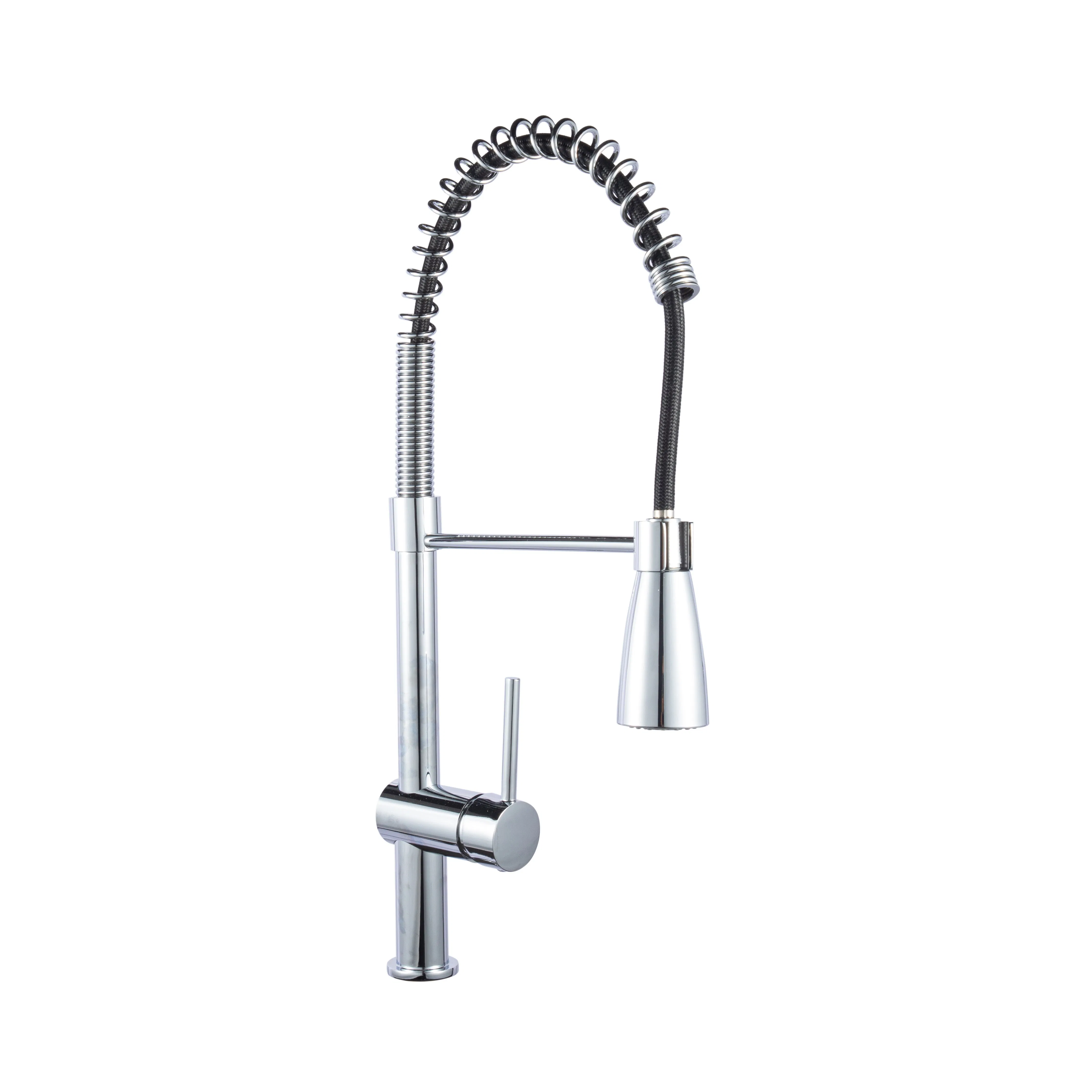 Commercial Pre-Rinse Kitchen Faucet, High Arc Kitchen Sink Faucet with Pull Down Spring Spout and Pot Filler