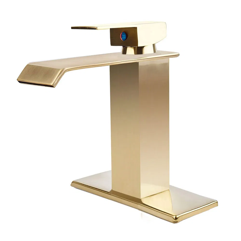 Deck Mounted Black Hot Cold Water Washroom Lavatory Bathroom Basin Mixer