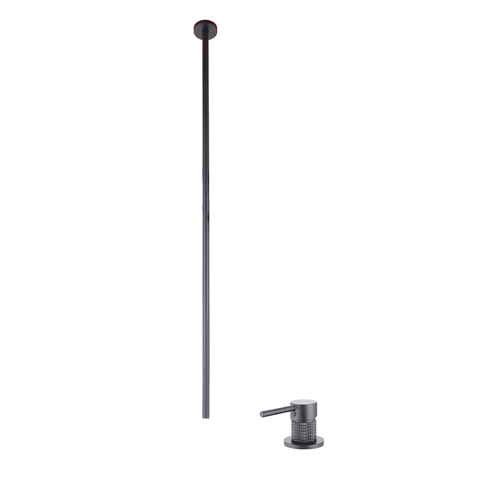 Wall Mounted Brushed Gold Double Holes Bathroom Basin Wash Taps Mixer Brass Concealed Faucet