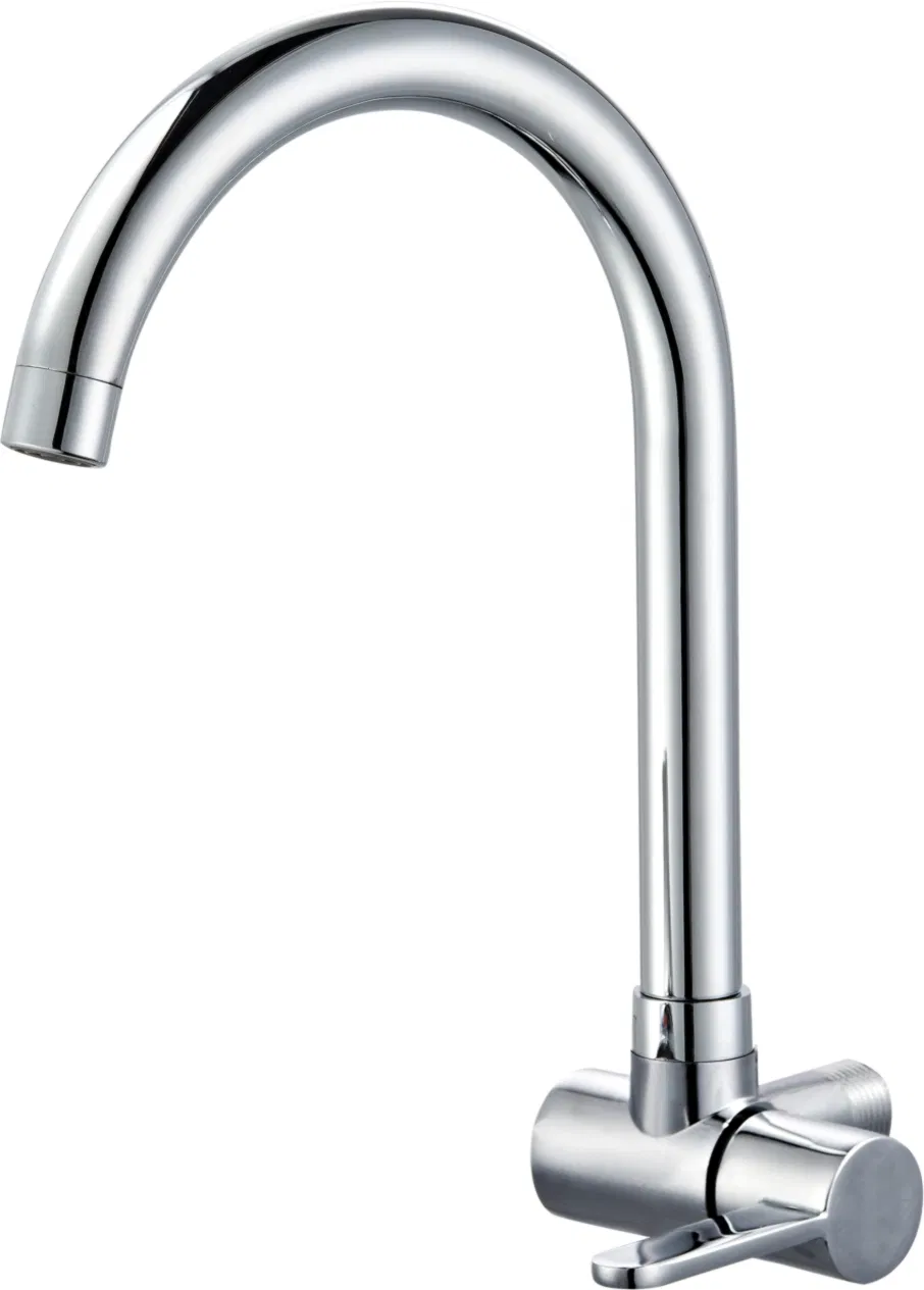 Nickel Brushed Cold Water Kitchen Faucet Stainless Steel Taps Wall Mounted Flexible Hose Basin Mixer