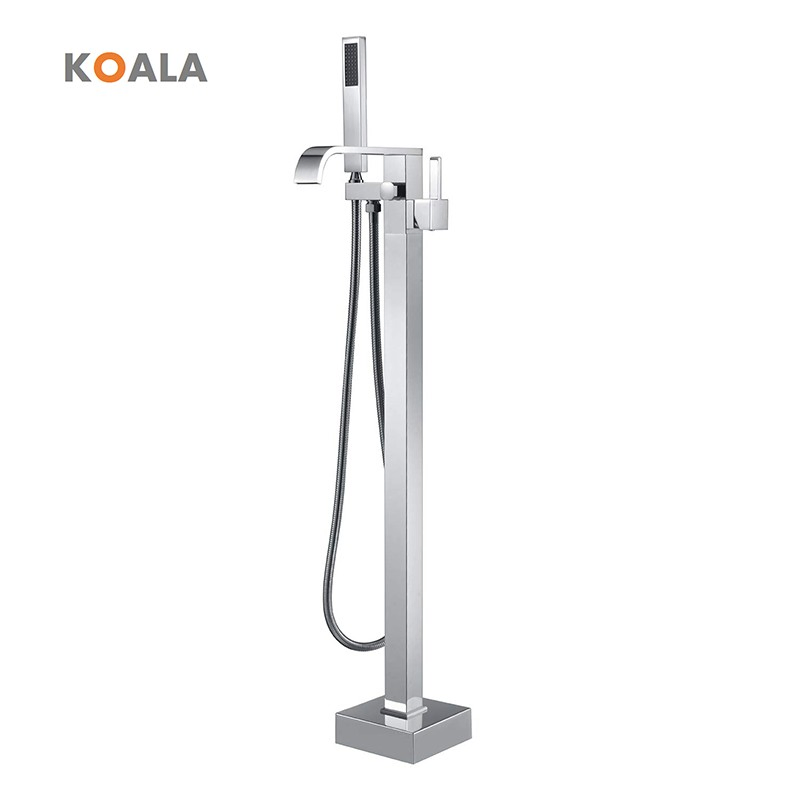 Hot Selling Floor Mount Freestanding Bathtub Faucets Mounted with Handheld Shower Mixer