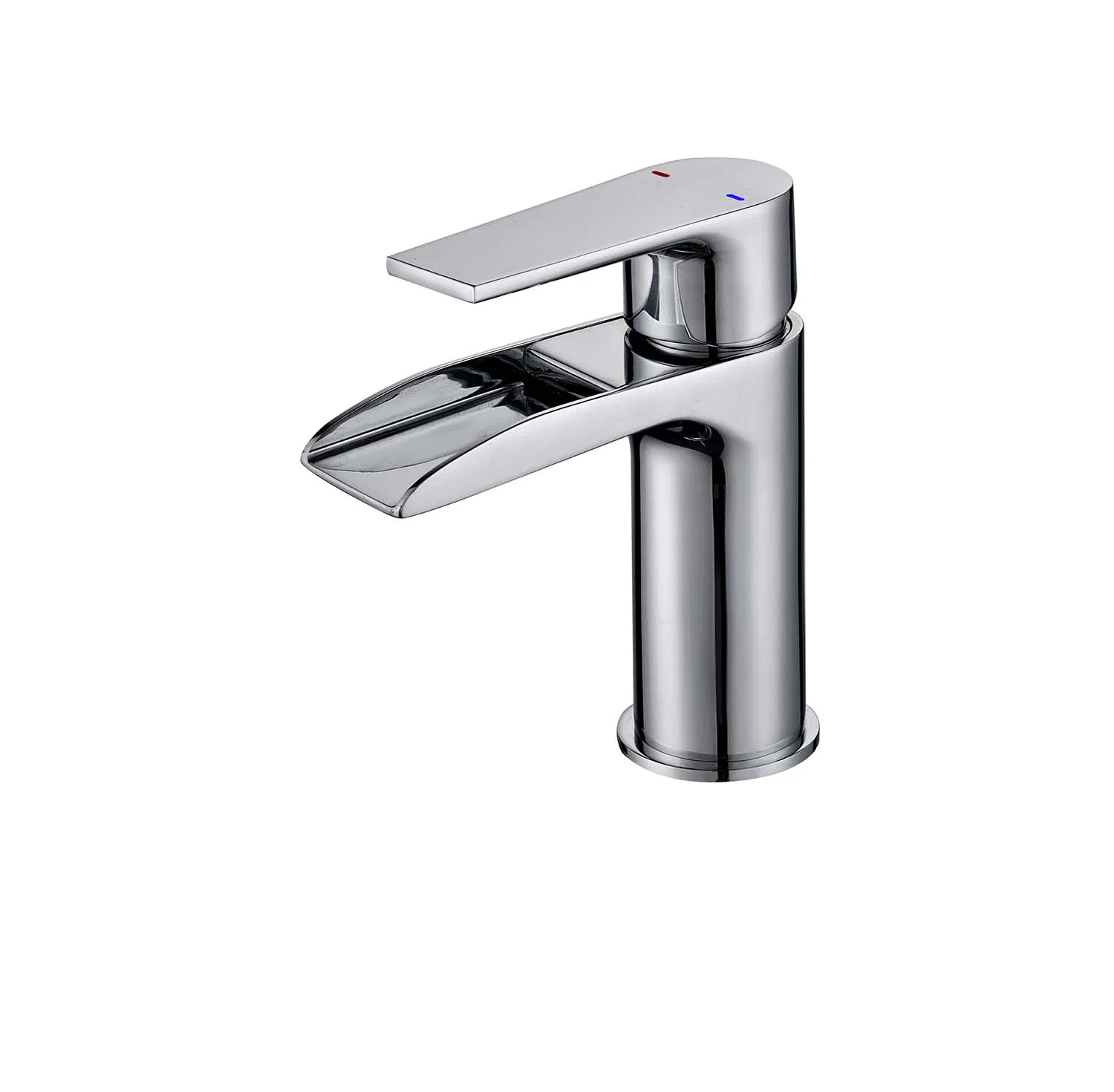 Brass Chromed Basin Mixer with Divertor Deck Mounted Bath Mixer Faucet