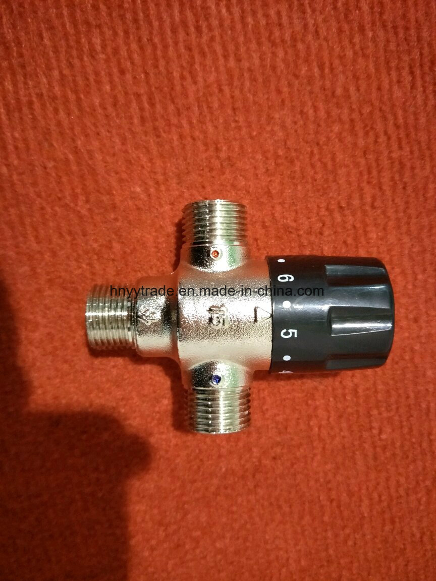 Brass Water Temperature Control Valve Solar Shower Thermostatic Mixing Valve