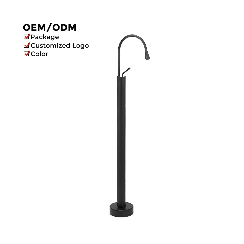 Modern Brass Freestanding Bathtub Mixer Faucet for Luxurious Bathrooms