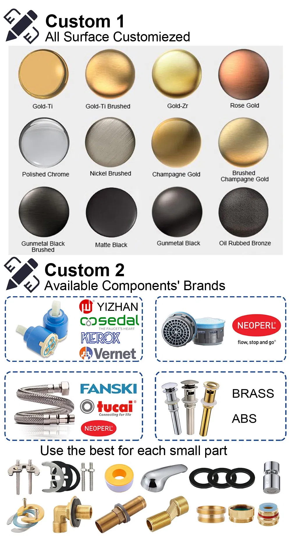 Faucet color options