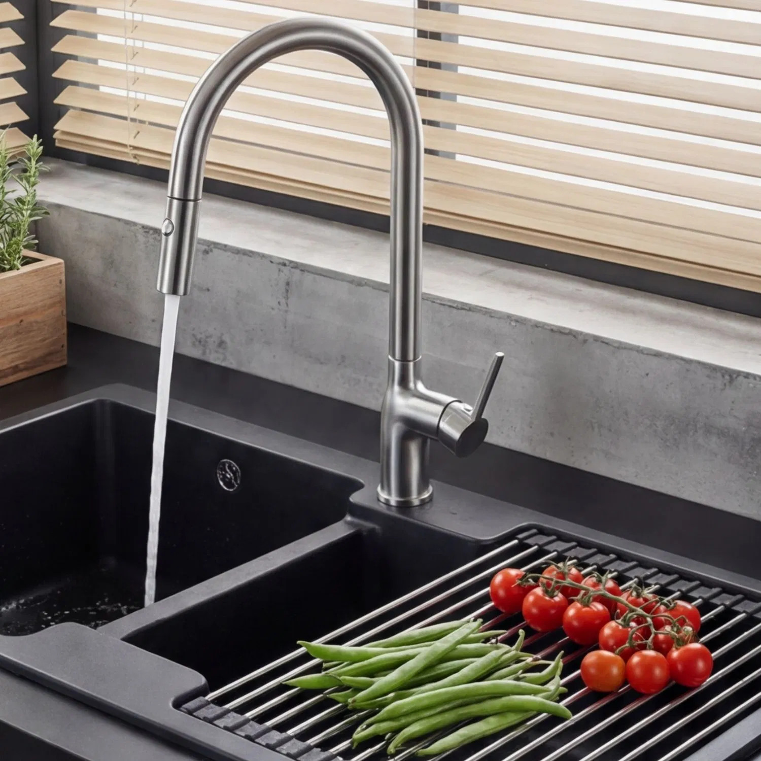 Classic Style Bridge Stainless Steel Kitchen Faucet for Country-Chic Home Kitchens
