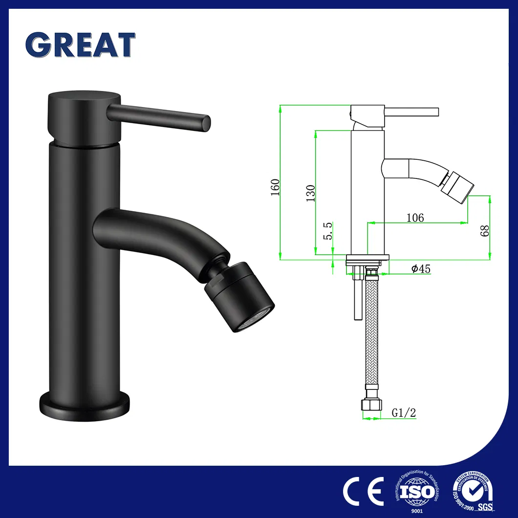 Great Single Lever Basin Faucet Free Sample Chrome-Plated Bidet Mixer China Gl32207bl321 Single Lever Bidet Faucet Home Bar Bidet Faucet Spray Supplier