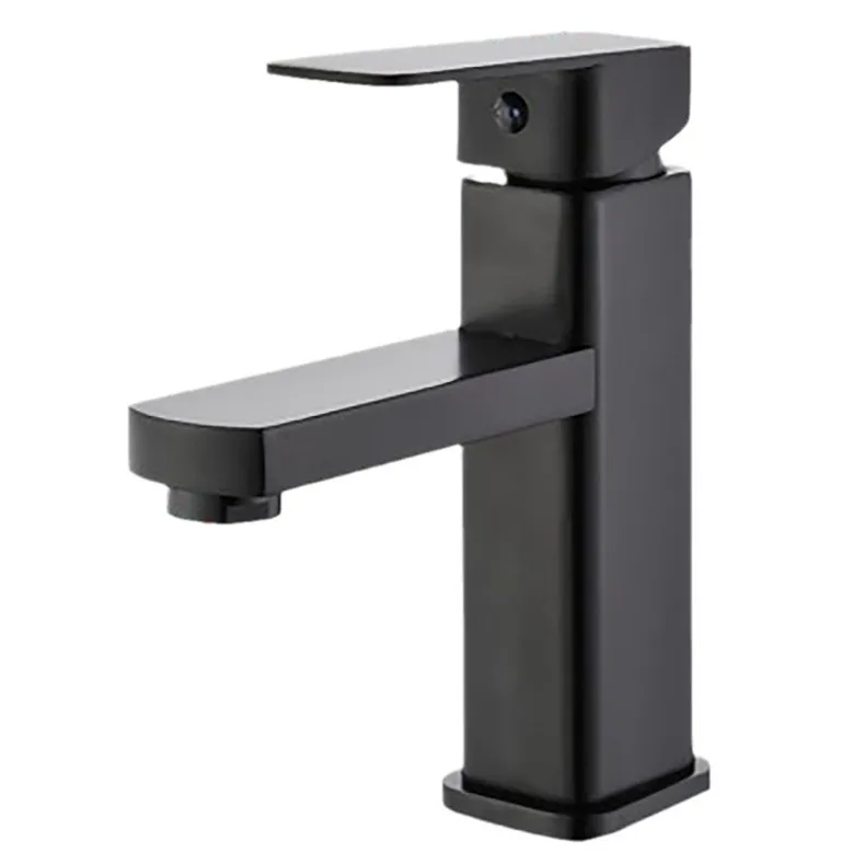 Matte Black Geometric Basin Faucet Detail 5