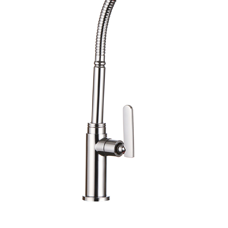 Sanitary Ware Splash-Proof Spring-Loaded Kitchen Sink Brushed Nickel Mixer Water Tap Faucet