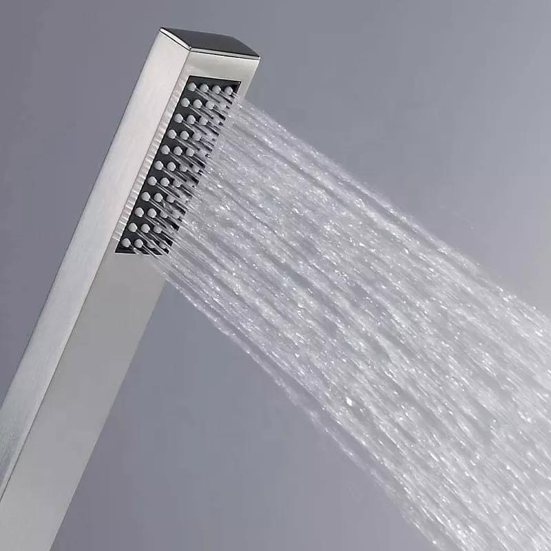 Freestanding Bathtub Shower Faucets Gold Floor Tub Standing Bath Showers Bathroom Water Taps Shower Mixer Tap Bathtub Faucet Set