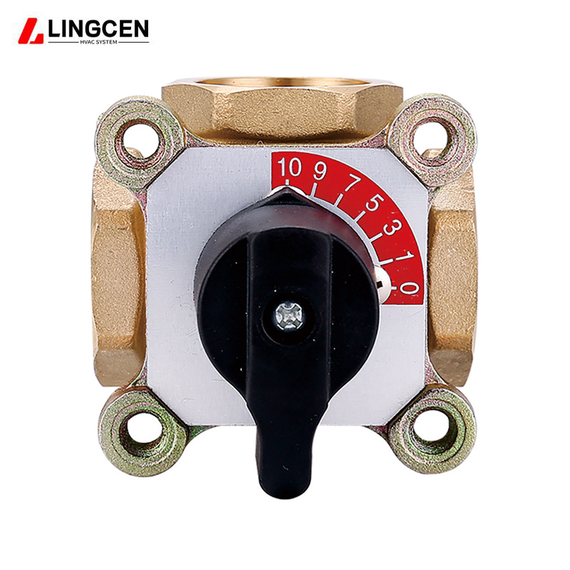 4 Ways Brass Thermostatic Shower Mixing Valve for Solar Electrical Hot Water