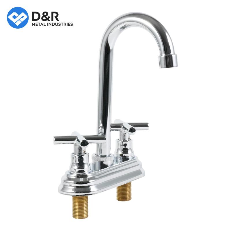 D&R Hot Cold Mixer Dual Handle Sink Tap Bridge Kitchen Faucet