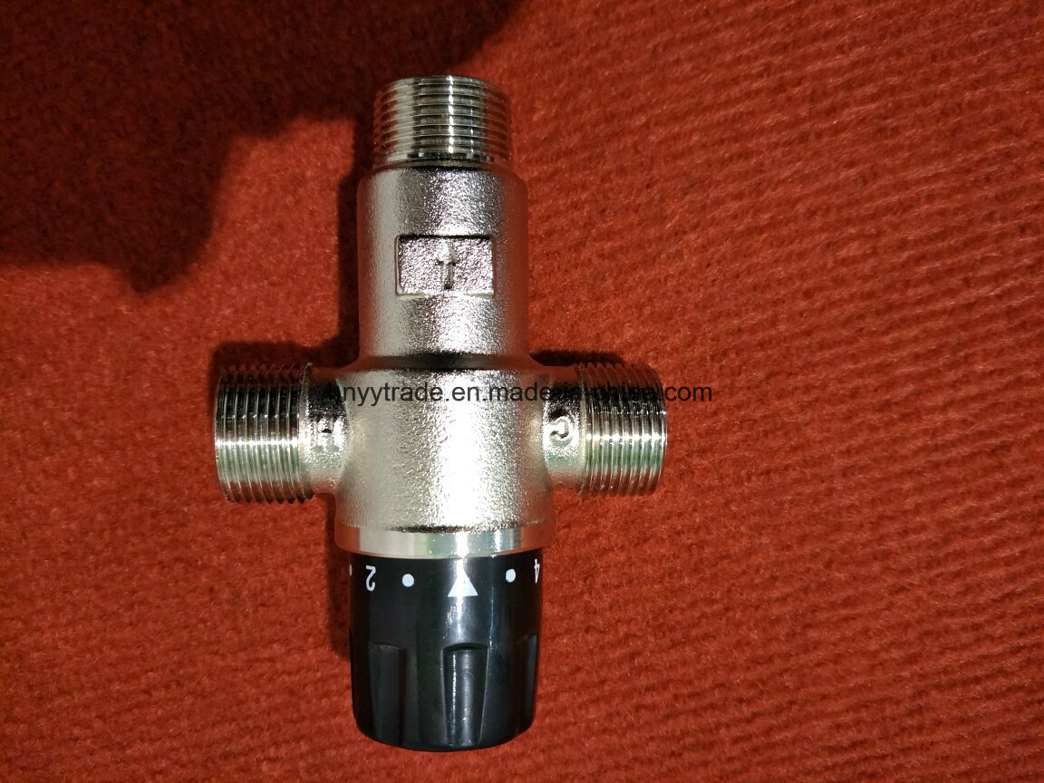 Brass Water Temperature Control Valve Solar Shower Thermostatic Mixing Valve