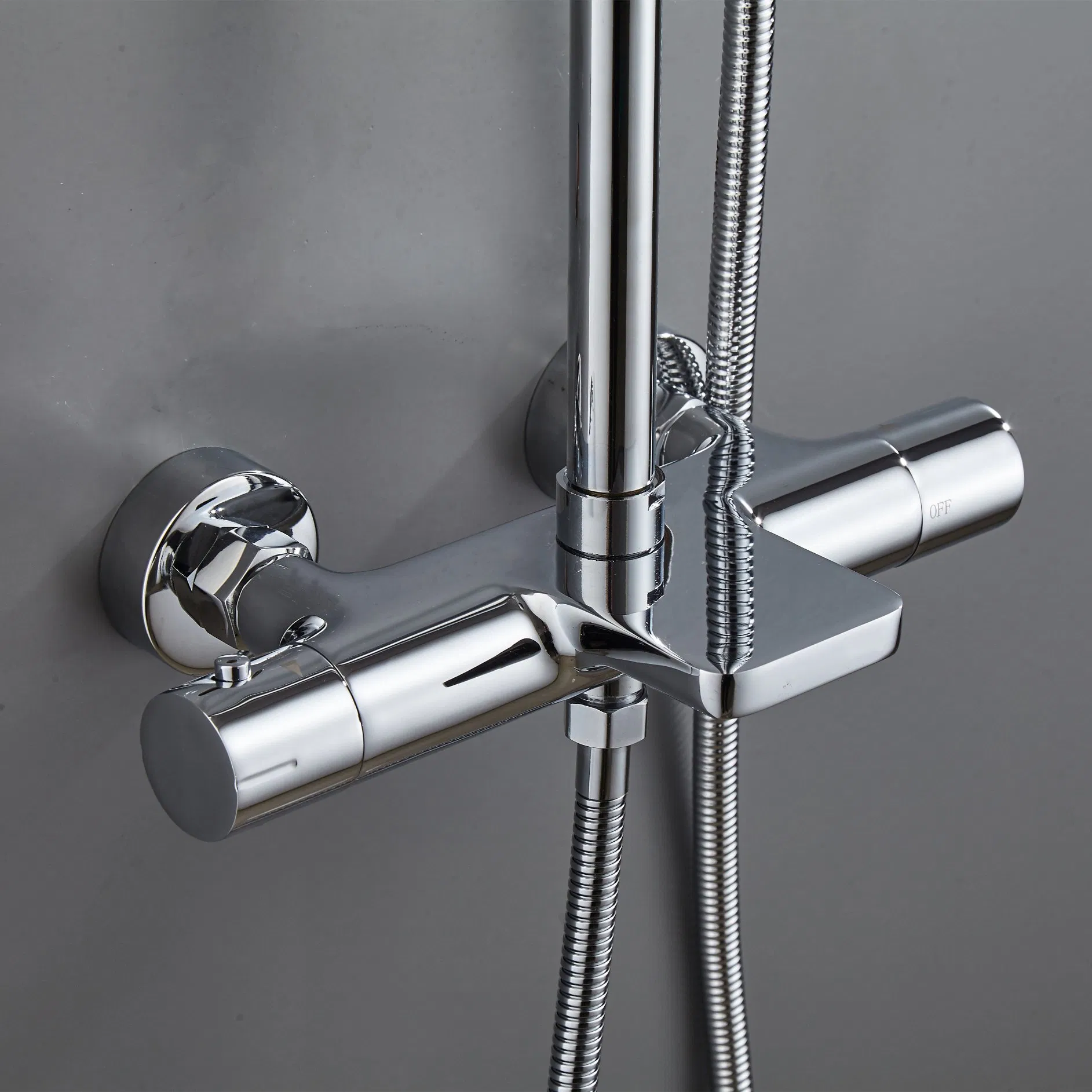 Modern Style Solid Brass Body Thermostatic Valve Shower Set System
