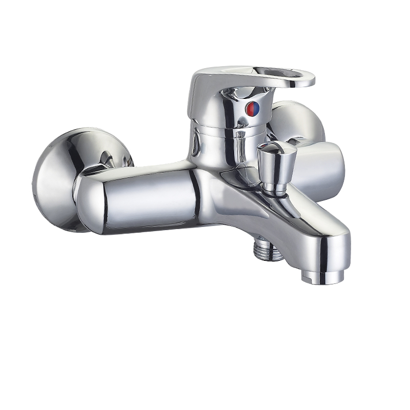 Deck Mounted Brass Basin Mixer with Chrome Surface
