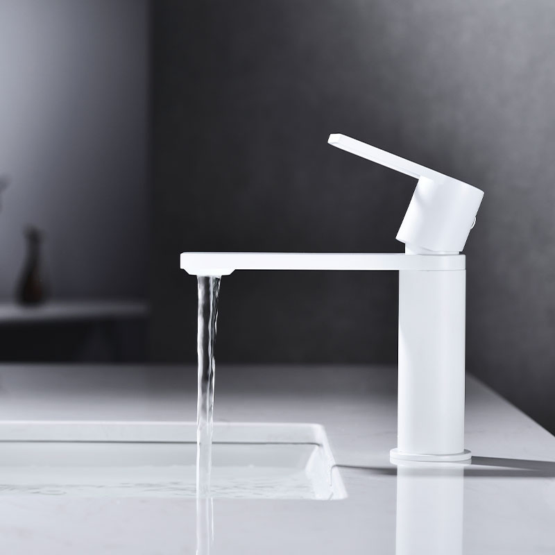 Economic Matte Black Single Lever Brass Wash Mixer Tap Basin Faucet