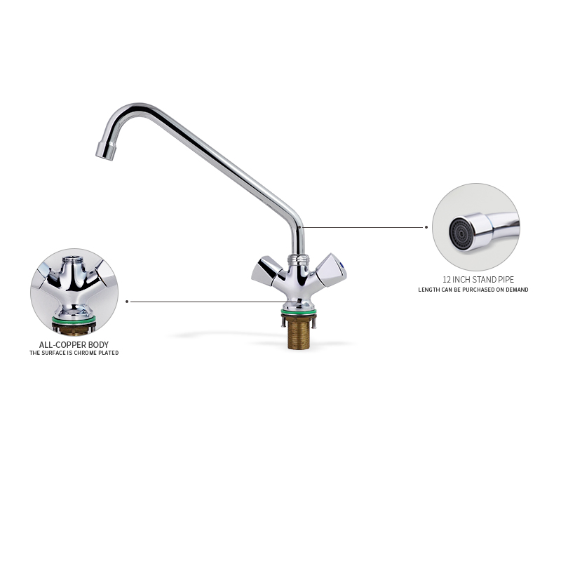 Stylish Double Handle Kitchen Pot Filler Faucet for Contemporary Homes