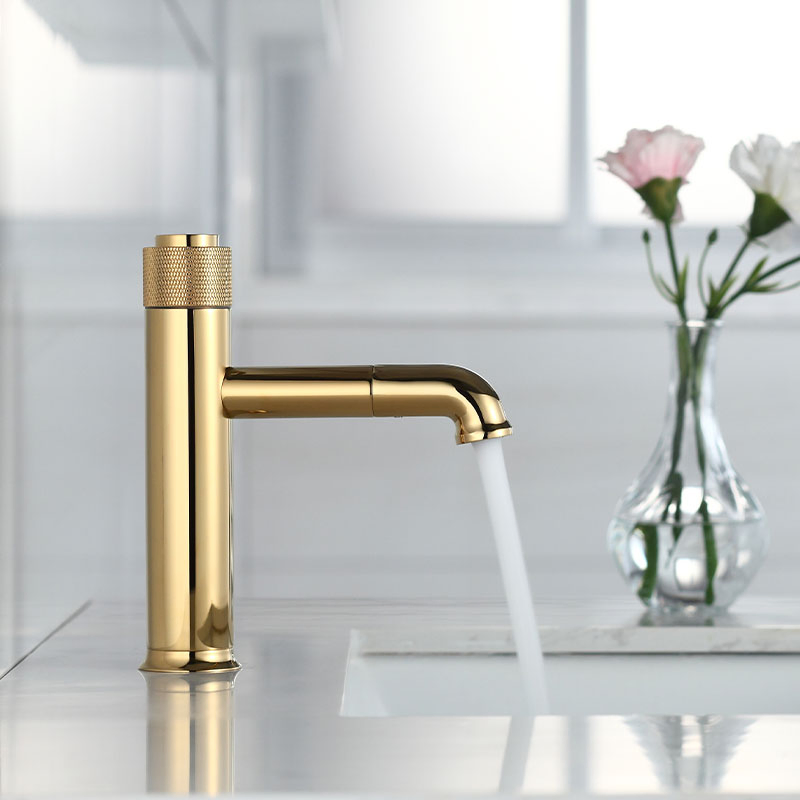 Brushed Nickel Gold Brass Finish 360° Swivel Spout Bathroom Basin Faucet