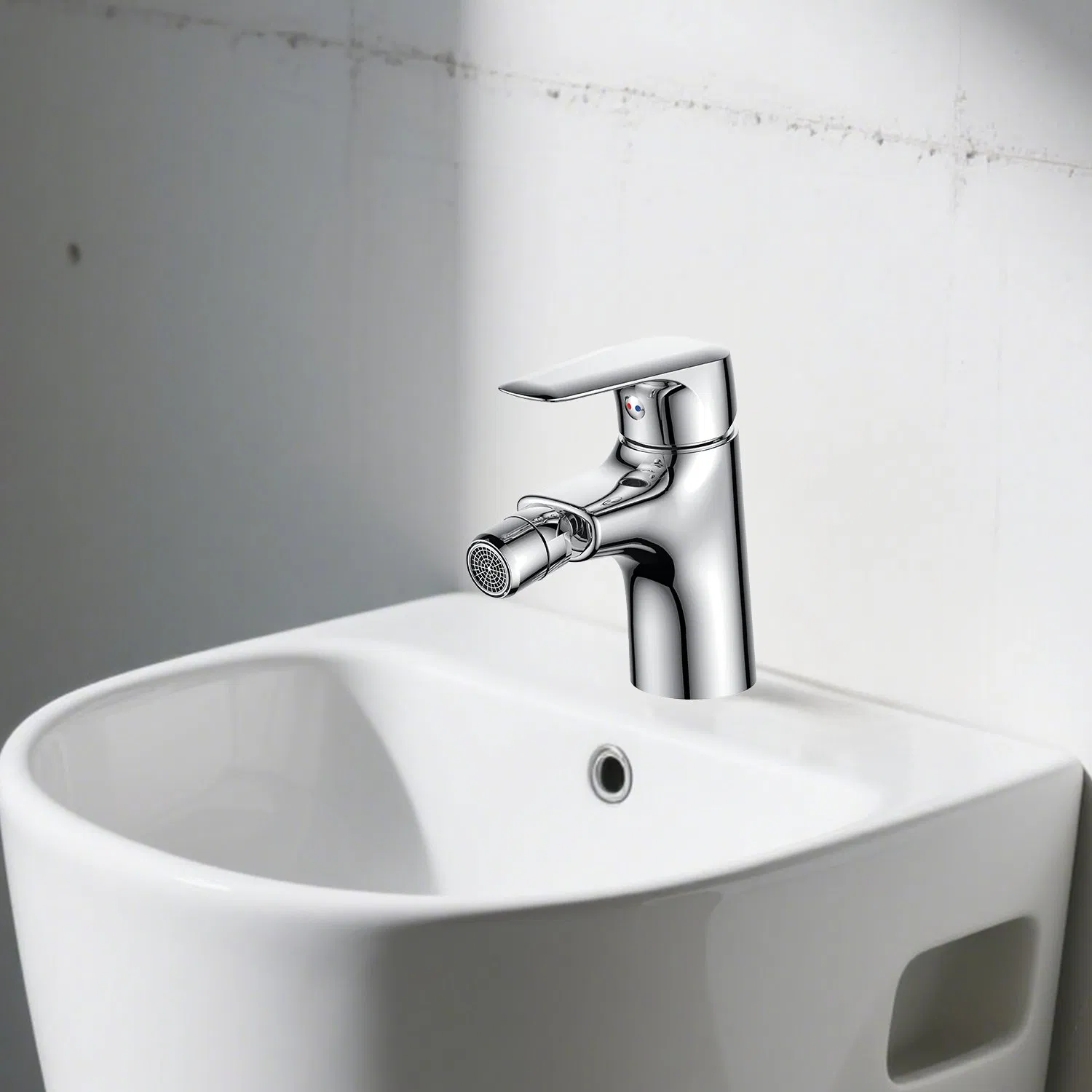 Hotel Apartment Brushed Nickel Wash Taps Modern Stainless Steel Hot Cold Water Basin Faucet Deck Mounted Bathroom Mixer Tap