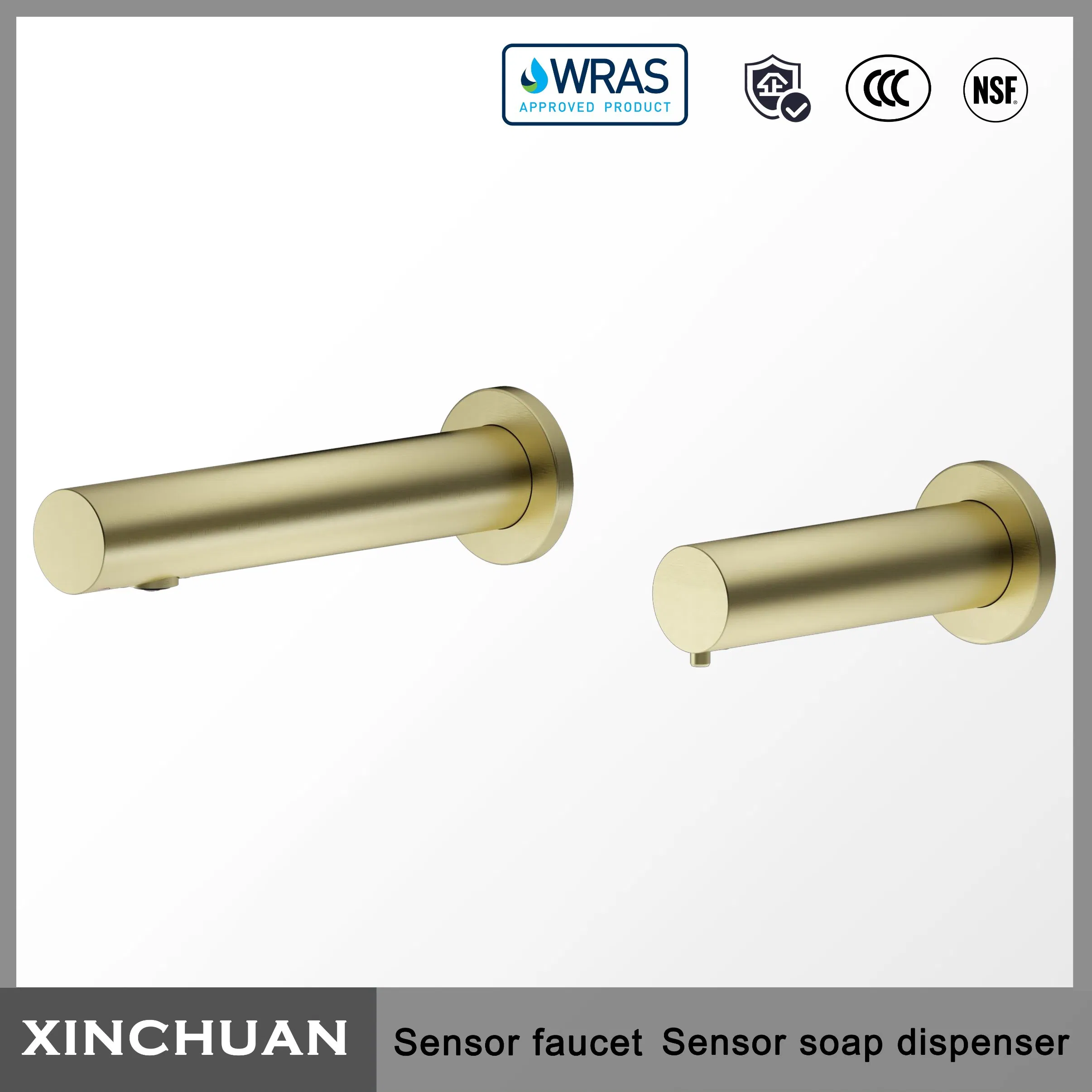ODM OEM Brass Sensor Faucet and Sensor Soap Dispenser Commercial Grade Sensor Set Meet Industry Standard