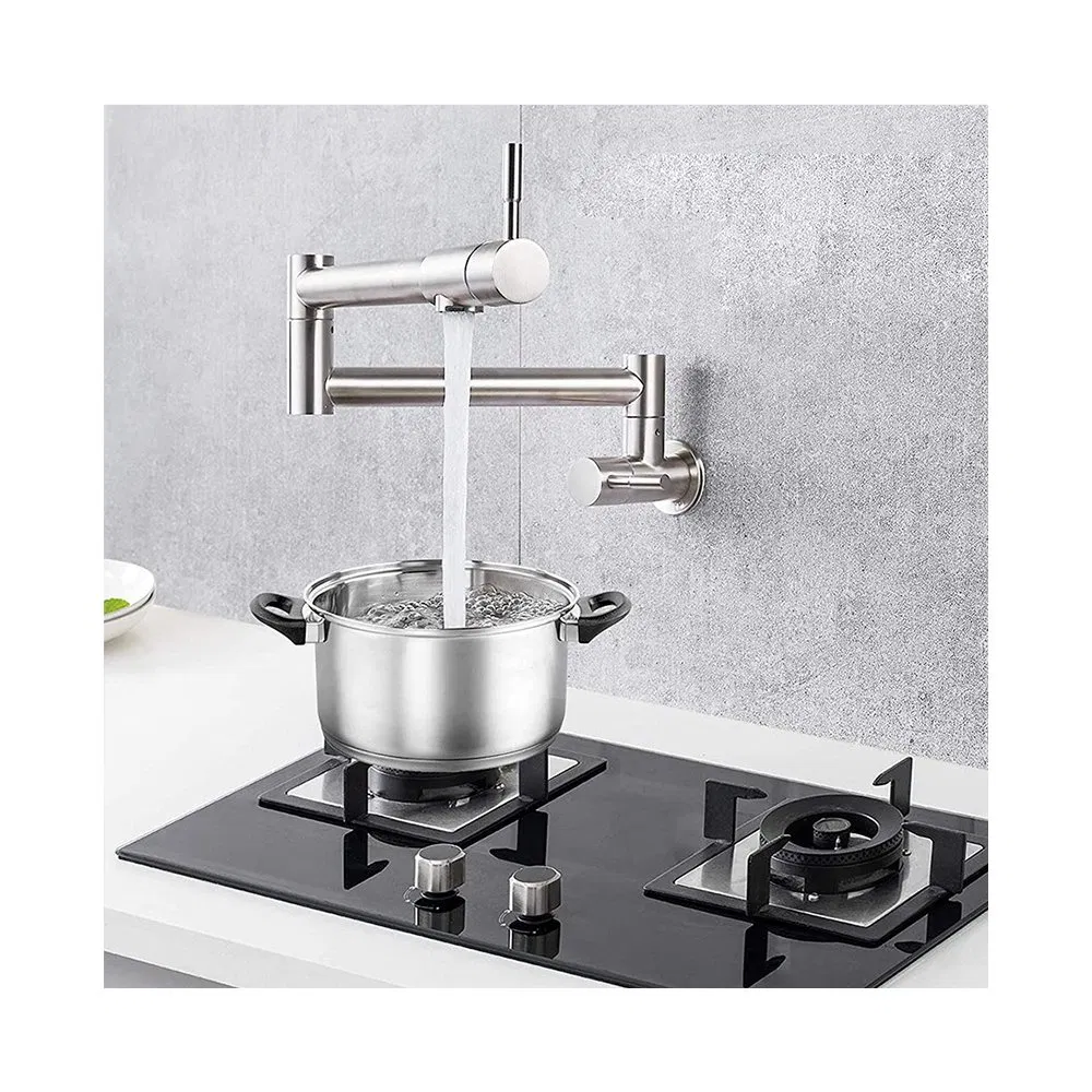 New Arrival Stainless Steel Wall Mounted Folding Pot Filler Kitchen Faucet