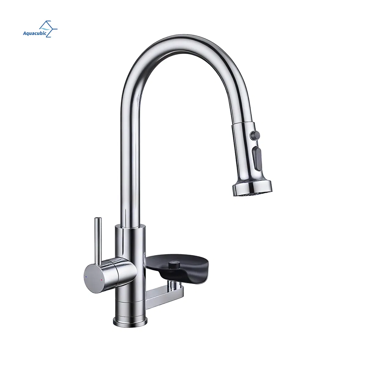 2026 High-Pressure Pull-out Kitchen Faucet - Integrated Cup Washer &amp; Glass Rinser