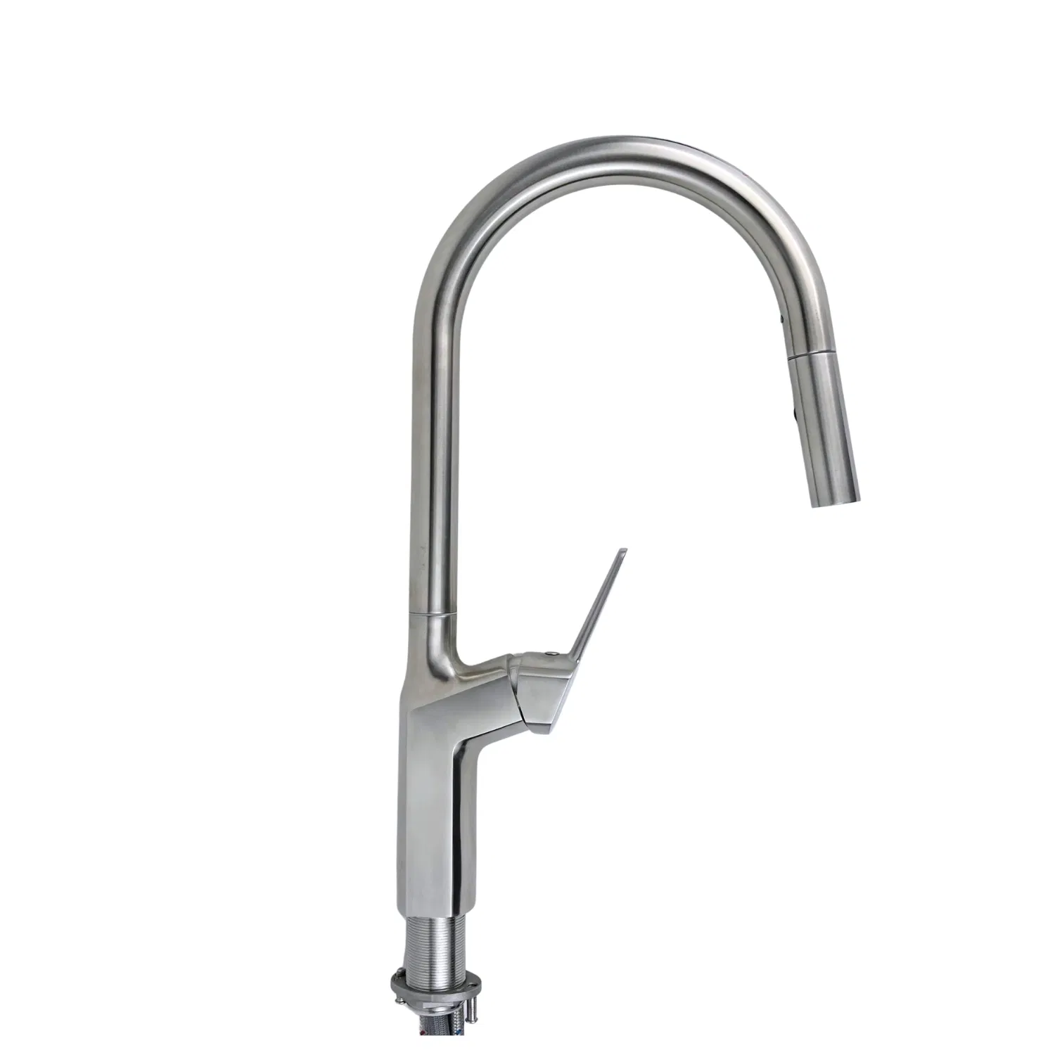 China Sanitary Ware Stainless Steel Pull out Taps and Faucets for Kitchen with Single Handle