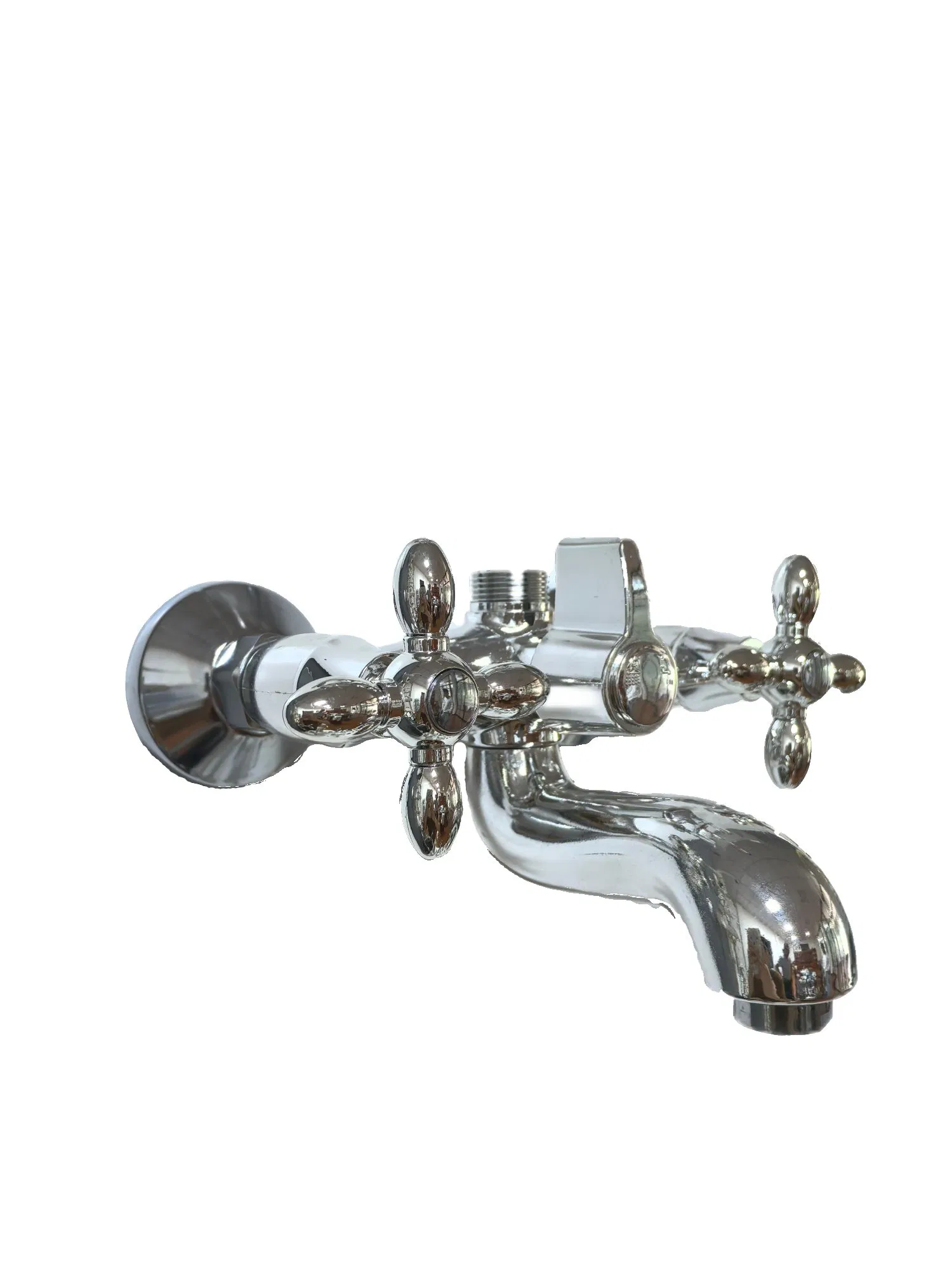 Plastic Bathroom Shower Faucet Wall-Mounted Dual Handle Hot &amp; Cold