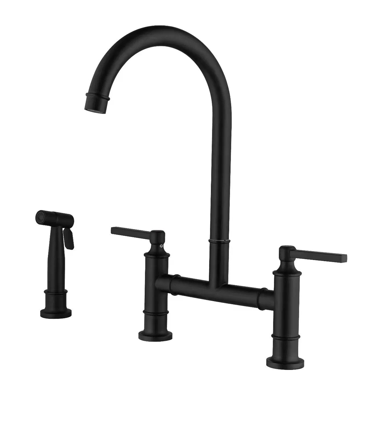 North American and European Bridge Styles Brushed Nickel Pull out Kitchen Faucet