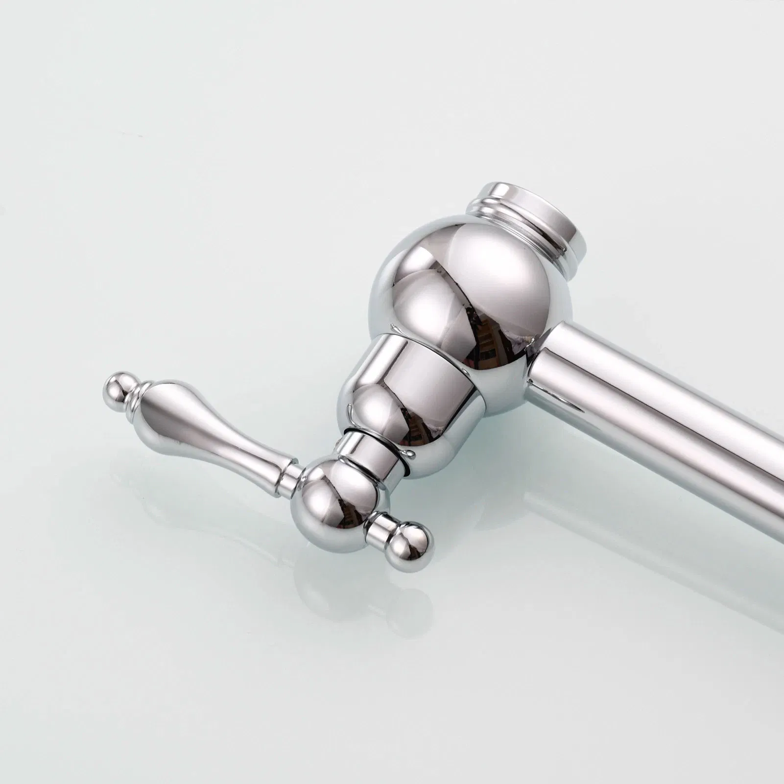 Factory Direct Price Chrome Classic Single Handle Cold Wall Mounted Water Spout Stovetop Tap Above Stove Hob Faucet Pot Filler by Stove