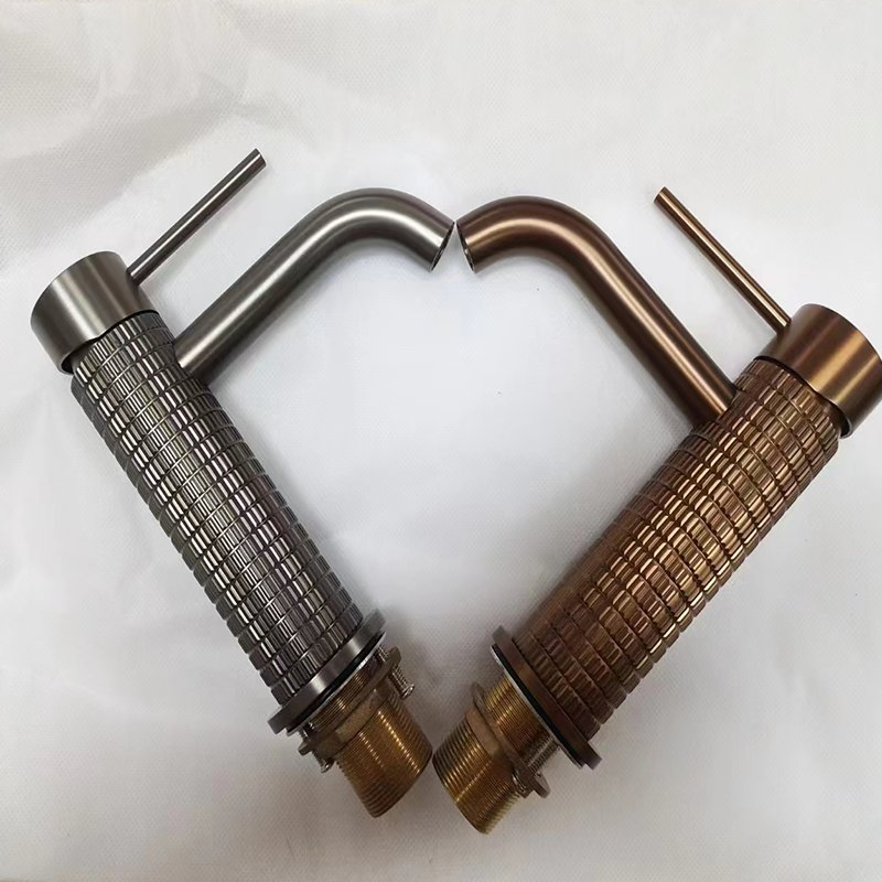 Deck Mounted Tall Basin Mixer Plated Chrome, Matt Black