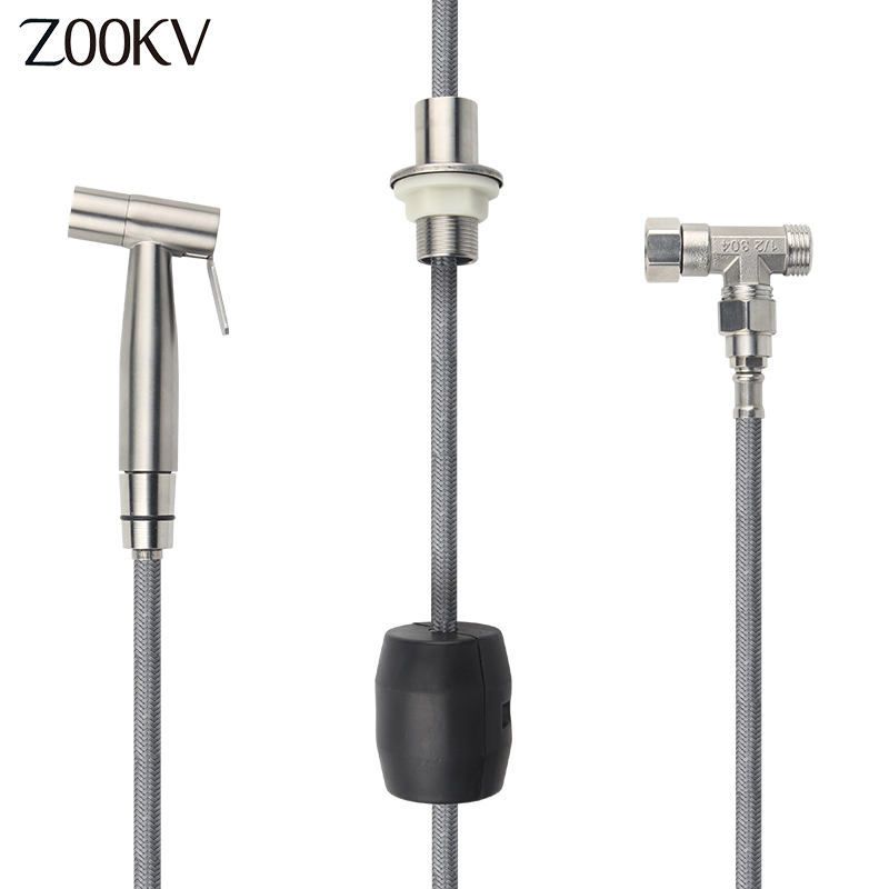 Head Replacement for Kitchen Sink Faucet-Brushed Nickel Replacement Kitchen Sink Side Sprayer Set