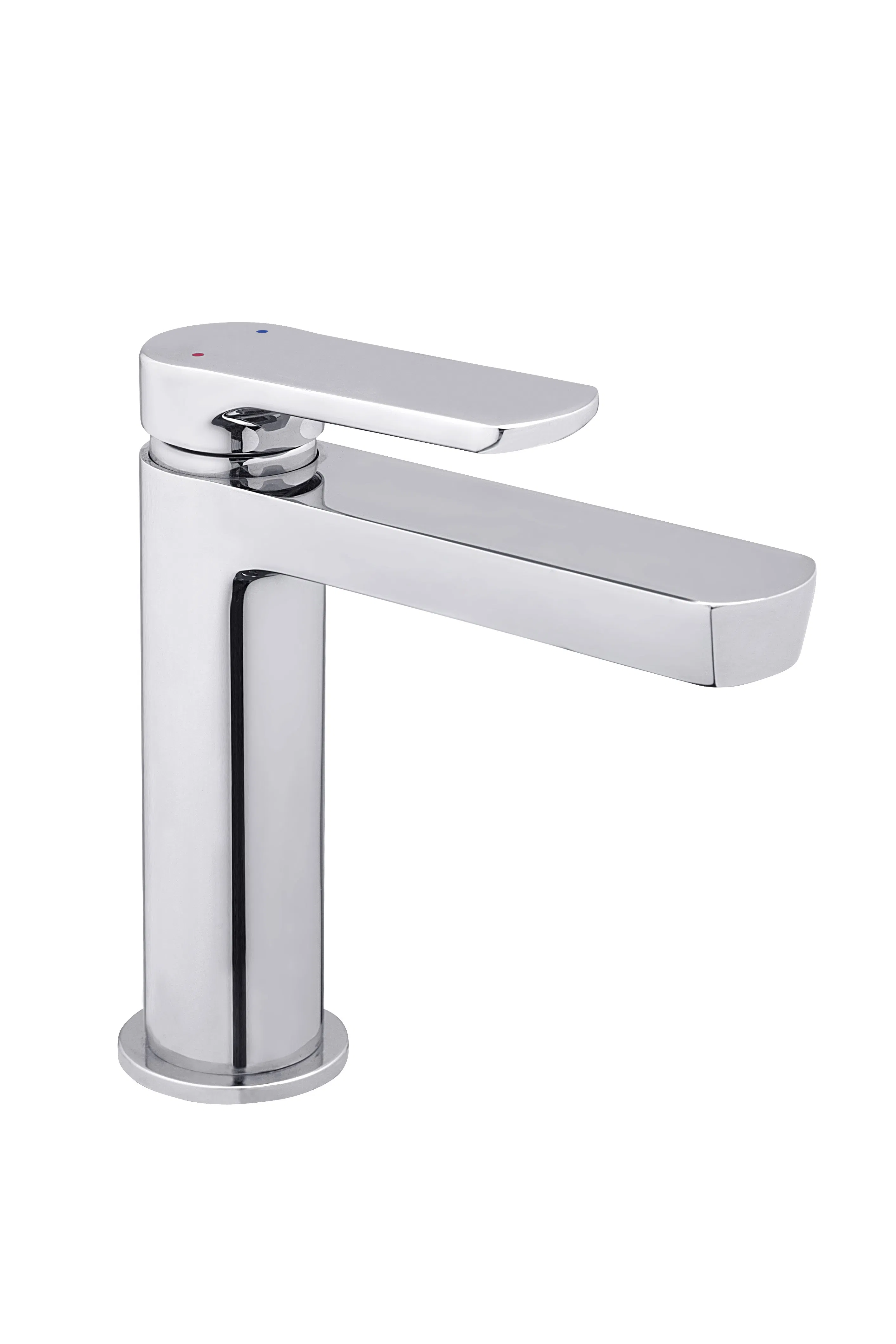 Brass Chromed Basin Mixer with Divertor Deck Mounted Bath Mixer Faucet