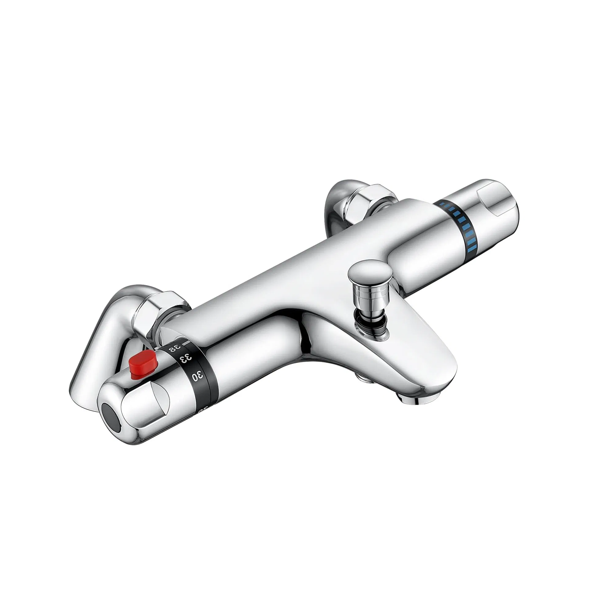 Wall-Mounted Thermostatic Shower Valve with Diverter Function