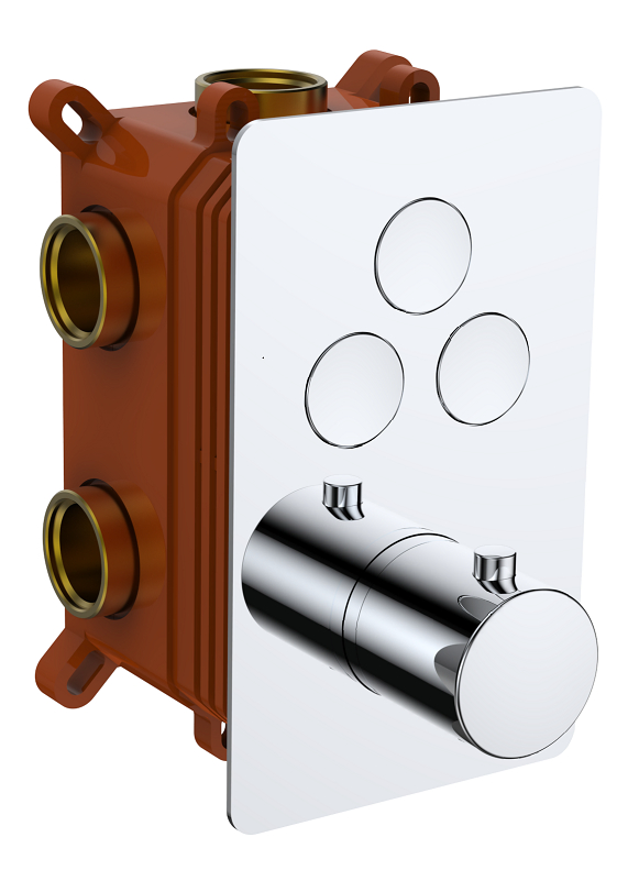 The Popular Style of Brass Polished Thermostatic Shower Valve