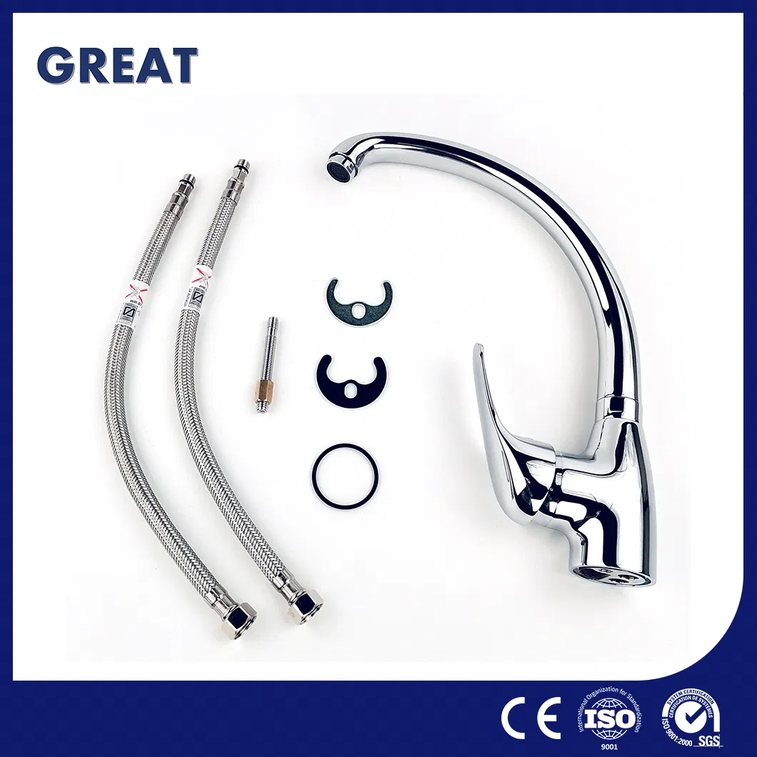 Great Cheap Kitchen Faucet Suppliers Wholesale Gl12119A81 Chrome Single Lever Kitchen Faucet Versatility Brushed Nickel Faucet Kitchen