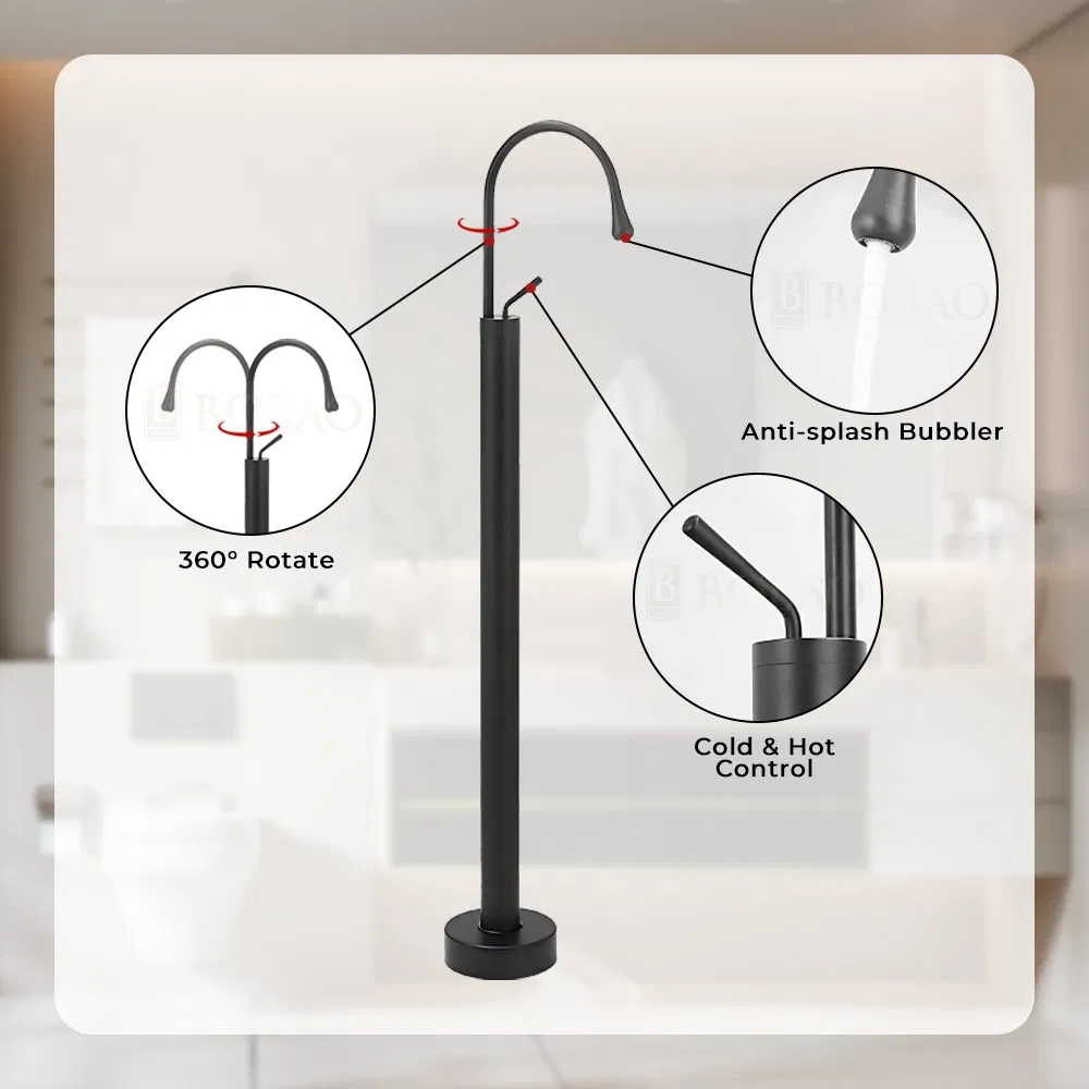 Modern Brass Freestanding Bathtub Mixer Faucet for Luxurious Bathrooms