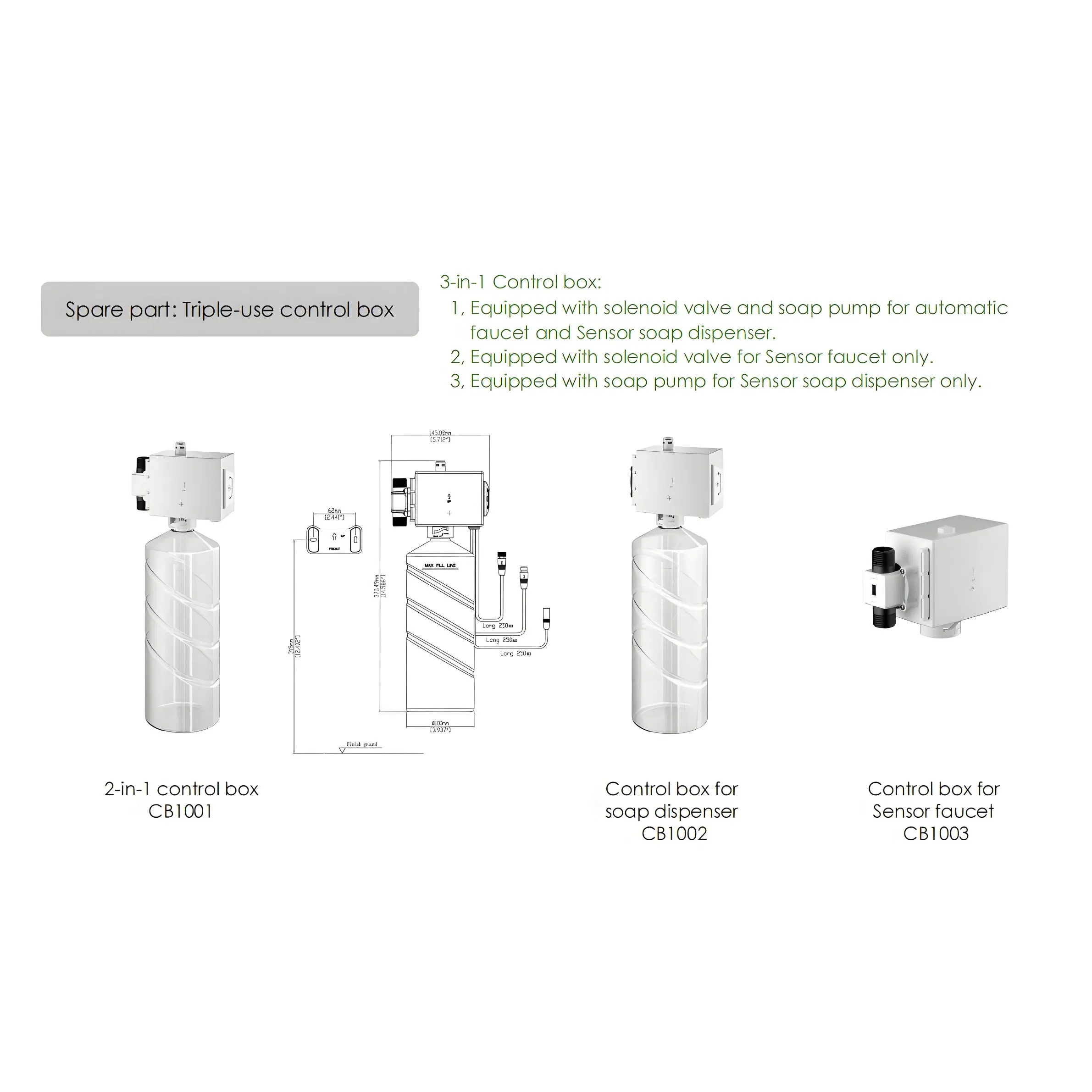 ODM OEM Brass Sensor Faucet and Sensor Soap Dispenser Commercial Grade Sensor Set Meet Industry Standard